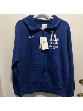 Nike LA Dodgers Blue Full-Zip Hoodie Sweatshirt Medium